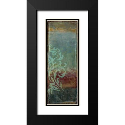 Lush Filigree V Black Modern Wood Framed Art Print with Double Matting by Goldberger, Jennifer