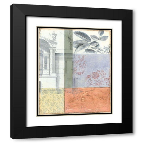 Neo Victorian Collage II Black Modern Wood Framed Art Print with Double Matting by Goldberger, Jennifer