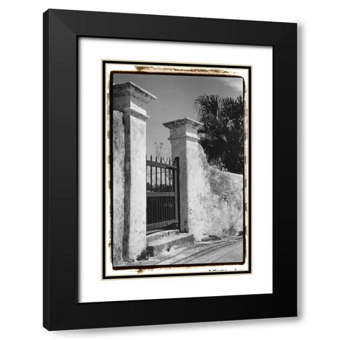 Old Bermuda Gate II Black Modern Wood Framed Art Print with Double Matting by DeNardo, Laura