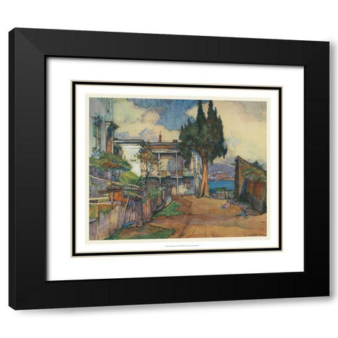 European Sketchbook III Black Modern Wood Framed Art Print with Double Matting by Abdy, Rowena Meeks