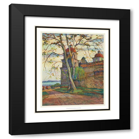 European Sketchbook VII Black Modern Wood Framed Art Print with Double Matting by Abdy, Rowena Meeks