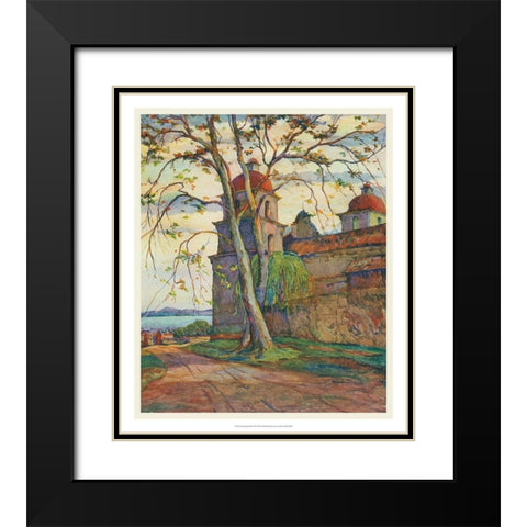 European Sketchbook VII Black Modern Wood Framed Art Print with Double Matting by Abdy, Rowena Meeks