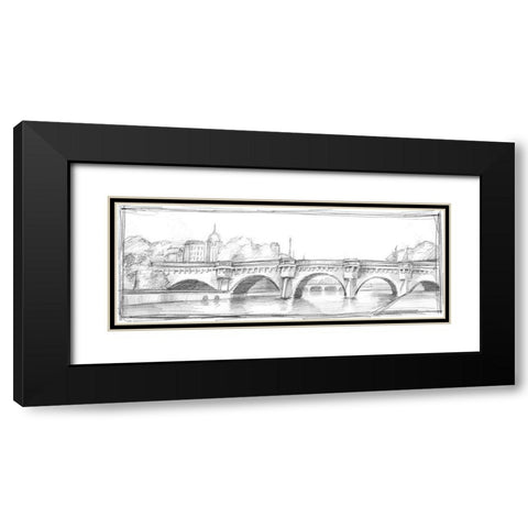 Pont Neuf  Black Modern Wood Framed Art Print with Double Matting by Harper, Ethan