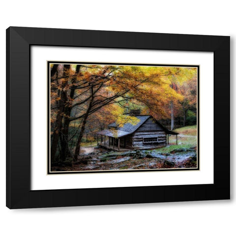 Damp Autumn Day Black Modern Wood Framed Art Print with Double Matting by Head, Danny
