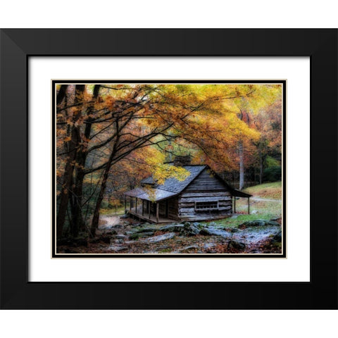 Damp Autumn Day Black Modern Wood Framed Art Print with Double Matting by Head, Danny