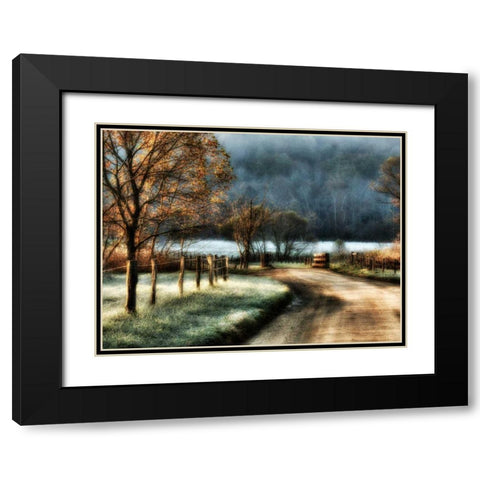Morning Frost Black Modern Wood Framed Art Print with Double Matting by Head, Danny