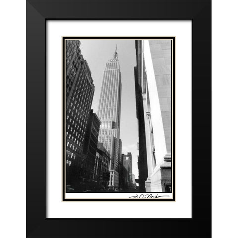 Empire State Building II Black Modern Wood Framed Art Print with Double Matting by DeNardo, Laura