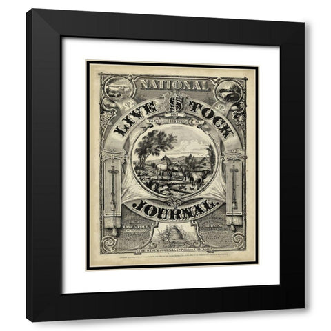 National Livestock Journal Black Modern Wood Framed Art Print with Double Matting by Unknown