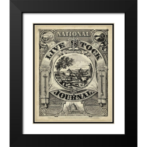 National Livestock Journal Black Modern Wood Framed Art Print with Double Matting by Unknown