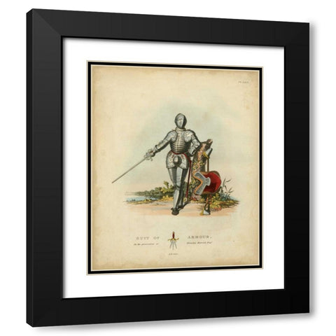 Men in Armour I Black Modern Wood Framed Art Print with Double Matting by Meyrick