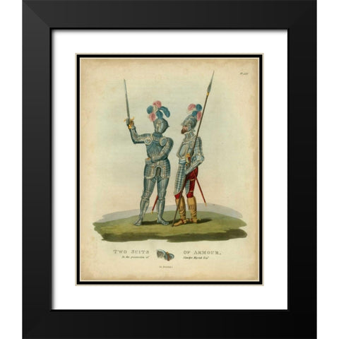 Men in Armour II Black Modern Wood Framed Art Print with Double Matting by Meyrick