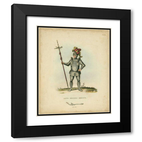 Men in Armour III Black Modern Wood Framed Art Print with Double Matting by Meyrick