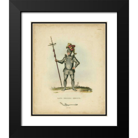 Men in Armour III Black Modern Wood Framed Art Print with Double Matting by Meyrick