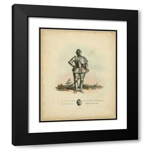 Men in Armour IV Black Modern Wood Framed Art Print with Double Matting by Meyrick