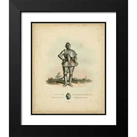 Men in Armour IV Black Modern Wood Framed Art Print with Double Matting by Meyrick