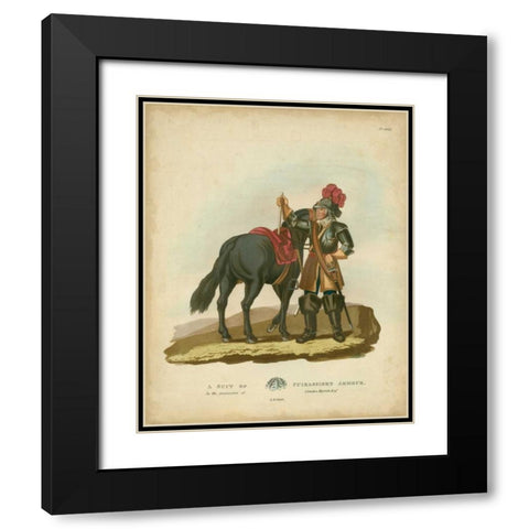 Men in Armour VI Black Modern Wood Framed Art Print with Double Matting by Meyrick