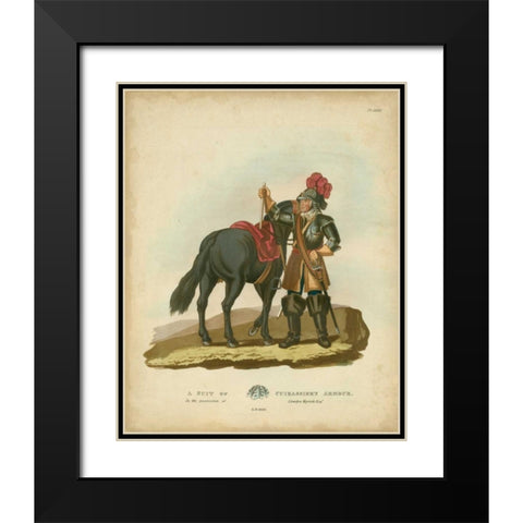 Men in Armour VI Black Modern Wood Framed Art Print with Double Matting by Meyrick