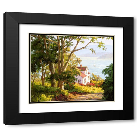 Bayside Digs Black Modern Wood Framed Art Print with Double Matting by Dertner, Erin