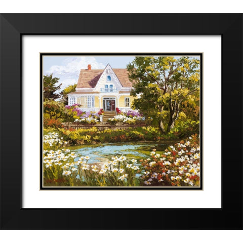 Overlooking the Pond Black Modern Wood Framed Art Print with Double Matting by Dertner, Erin