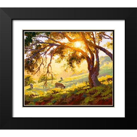 Restful Radiance Black Modern Wood Framed Art Print with Double Matting by Dertner, Erin