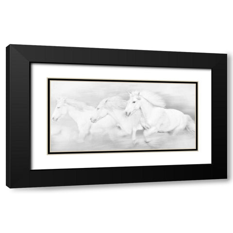 All the White Horses Black Modern Wood Framed Art Print with Double Matting by PHBurchett