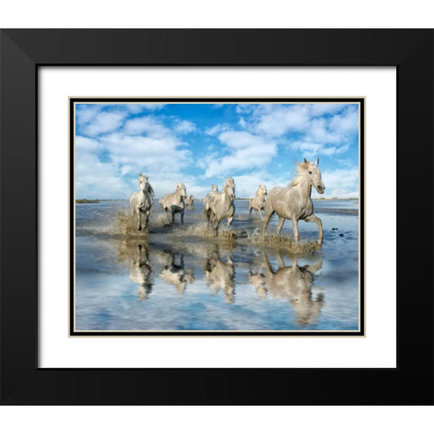 On the Run Black Modern Wood Framed Art Print with Double Matting by PHBurchett