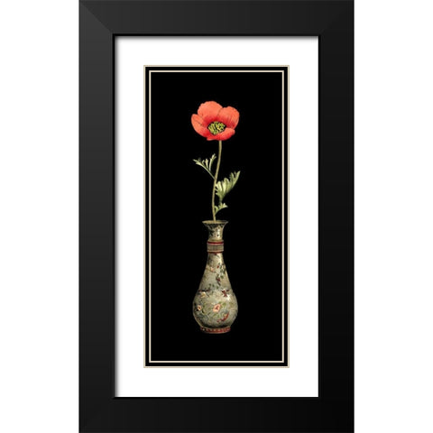 Poppy Magic III Black Modern Wood Framed Art Print with Double Matting by Vision Studio