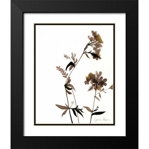 Watermark Wildflowers II Black Modern Wood Framed Art Print with Double Matting by Goldberger, Jennifer