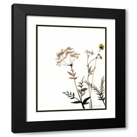 Watermark Wildflowers IX Black Modern Wood Framed Art Print with Double Matting by Goldberger, Jennifer