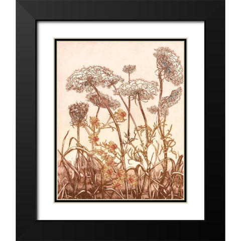 Field of Lace II Black Modern Wood Framed Art Print with Double Matting by Dauman, B.