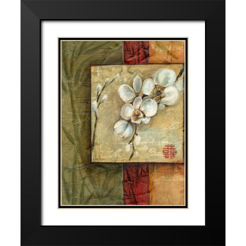 Asian Orchids I Black Modern Wood Framed Art Print with Double Matting by Harper, Ethan