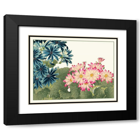 Japanese Flower Garden IV Black Modern Wood Framed Art Print with Double Matting by Konan, Tanigami