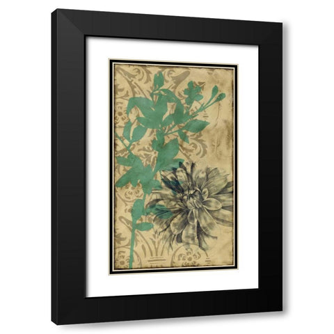 Tandem Blooms I Black Modern Wood Framed Art Print with Double Matting by Goldberger, Jennifer