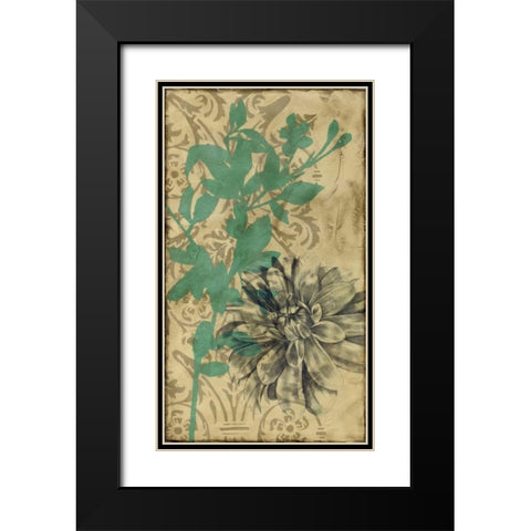 Tandem Blooms I Black Modern Wood Framed Art Print with Double Matting by Goldberger, Jennifer