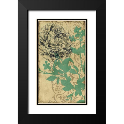 Tandem Blooms II Black Modern Wood Framed Art Print with Double Matting by Goldberger, Jennifer