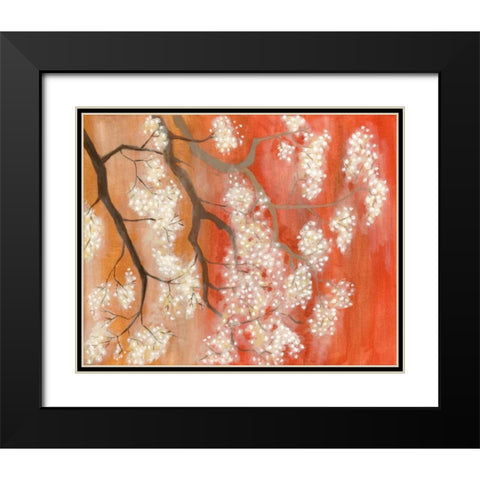 Mandarin Mist II Black Modern Wood Framed Art Print with Double Matting by Lam, Vanna