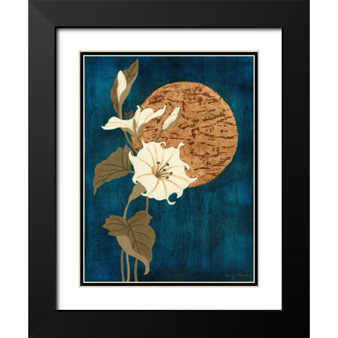 Moonlit Blossoms II Black Modern Wood Framed Art Print with Double Matting by Slocum, Nancy