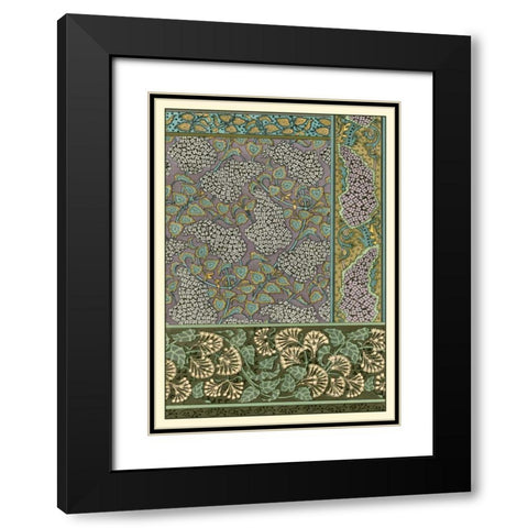 Garden Tapestry III Black Modern Wood Framed Art Print with Double Matting by Grasset