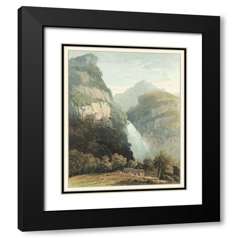 Picturesque English Lake III Black Modern Wood Framed Art Print with Double Matting by Fielding, T.H.