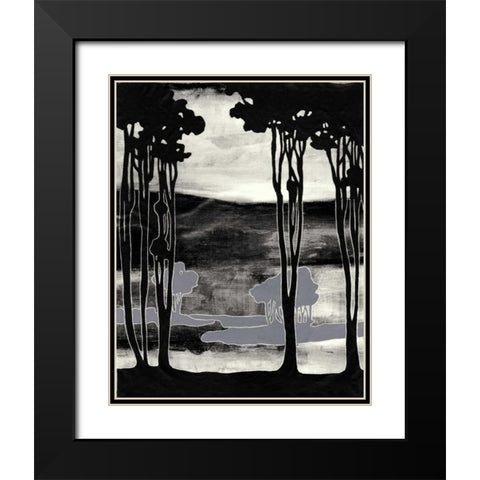 Nouveau Landscape I Black Modern Wood Framed Art Print with Double Matting by Goldberger, Jennifer
