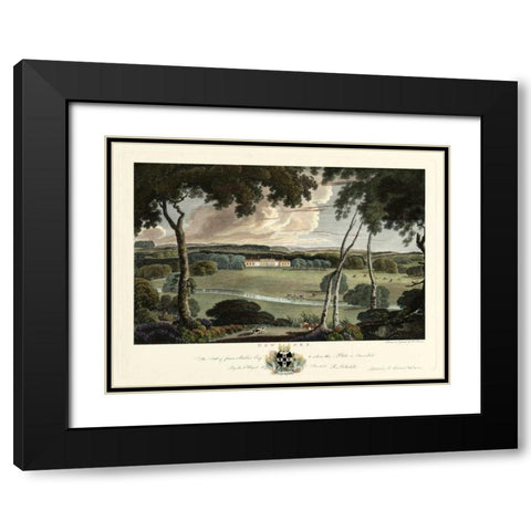 Downes Estate Black Modern Wood Framed Art Print with Double Matting by Polwhele, Richard