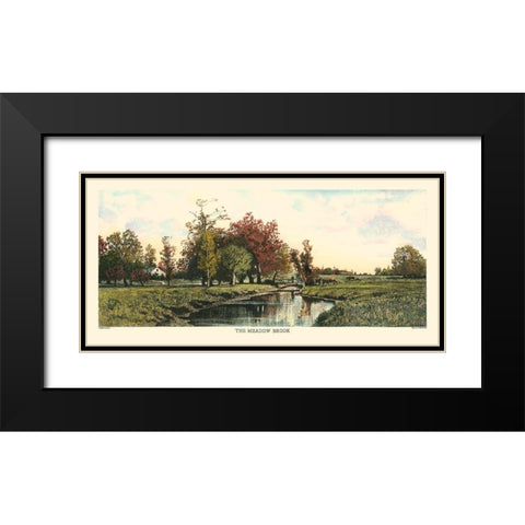 The Meadow Brook Black Modern Wood Framed Art Print with Double Matting by Eaton, C. Harry