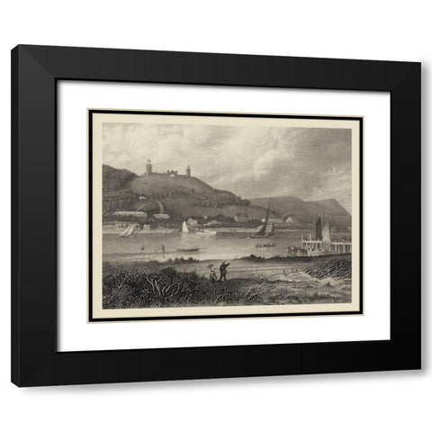 Scenic City Views II Black Modern Wood Framed Art Print with Double Matting by Wellstood, W.