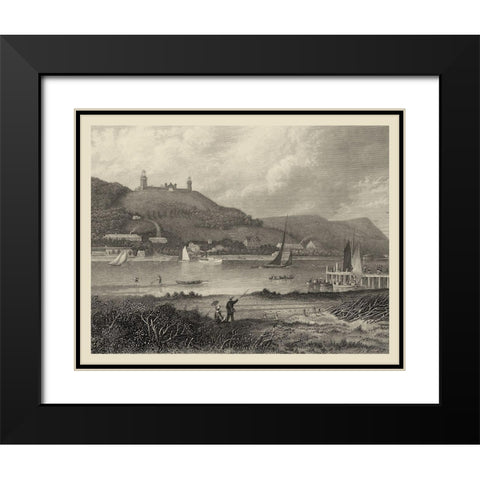 Scenic City Views II Black Modern Wood Framed Art Print with Double Matting by Wellstood, W.