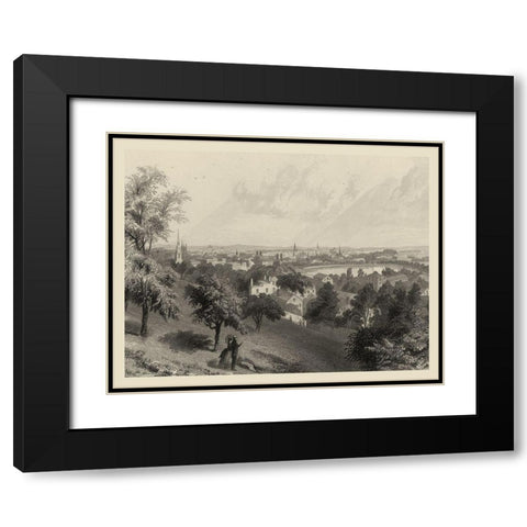 Scenic City Views III Black Modern Wood Framed Art Print with Double Matting by Hinshelwood, R.
