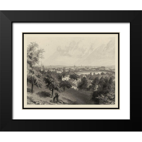 Scenic City Views III Black Modern Wood Framed Art Print with Double Matting by Hinshelwood, R.