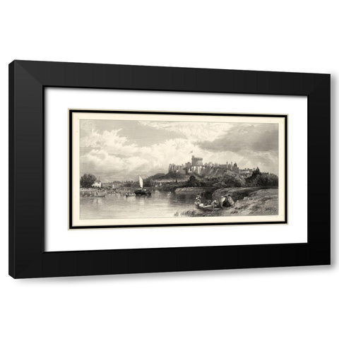 Classical Seaport I Black Modern Wood Framed Art Print with Double Matting by Duncan, E.