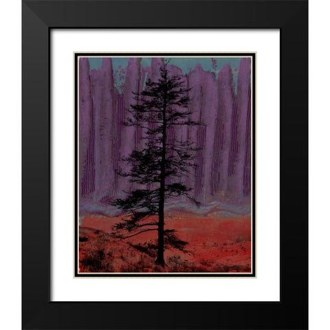 Aurora II Black Modern Wood Framed Art Print with Double Matting by Ludwig, Alicia