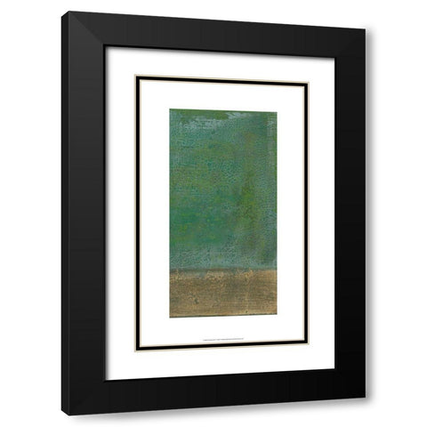 Chrysocolla II Black Modern Wood Framed Art Print with Double Matting by Holland, J.