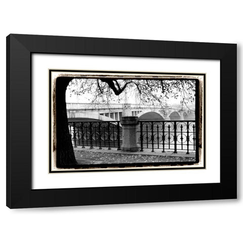 Riverview Black Modern Wood Framed Art Print with Double Matting by DeNardo, Laura